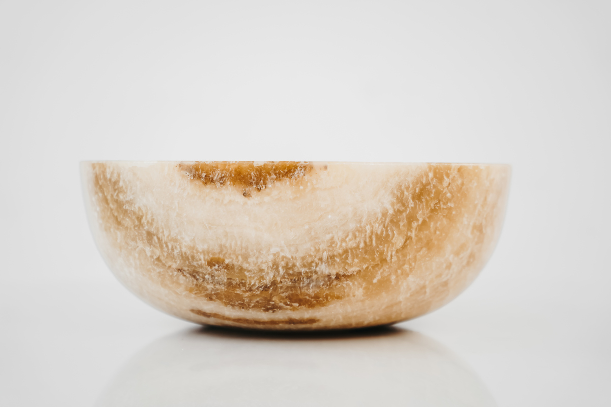Waskom onyx natuursteen  40 cm rond  - view 3