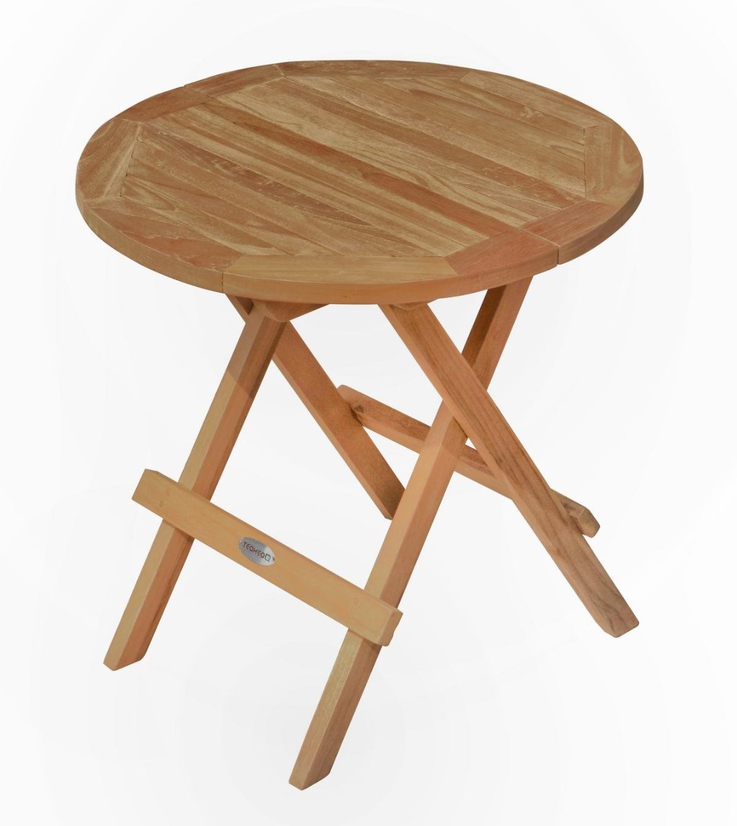 Rond Teak Houten Klaptafeltje | Inklapbaar Ø 50 | Rondo Tuintafeltje - DEVI-ST036 - alternate view