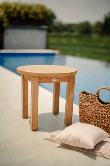 Teakea Teakhouten Tuinset met 2-zits Beaufort tuinbank (120 cm breed) en ronde salontafel Ø50 cm – compact FSC teak buitenmeubel

 - alternate view