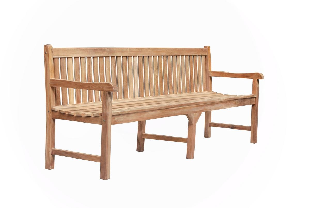 Dubla grote teakhouten tuinbank van massief teak, ruime zitbank voor buitengebruik - view 4
