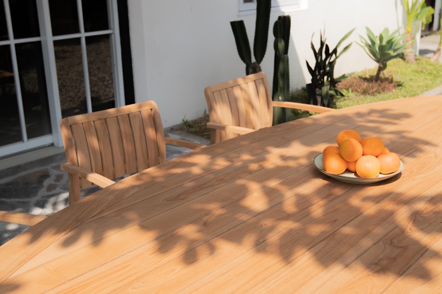 Teakea ovale teakhouten tuintafel 260x110 cm – luxe massieve eettafel voor buiten – geschikt voor 6 tot 8 personen - view 4