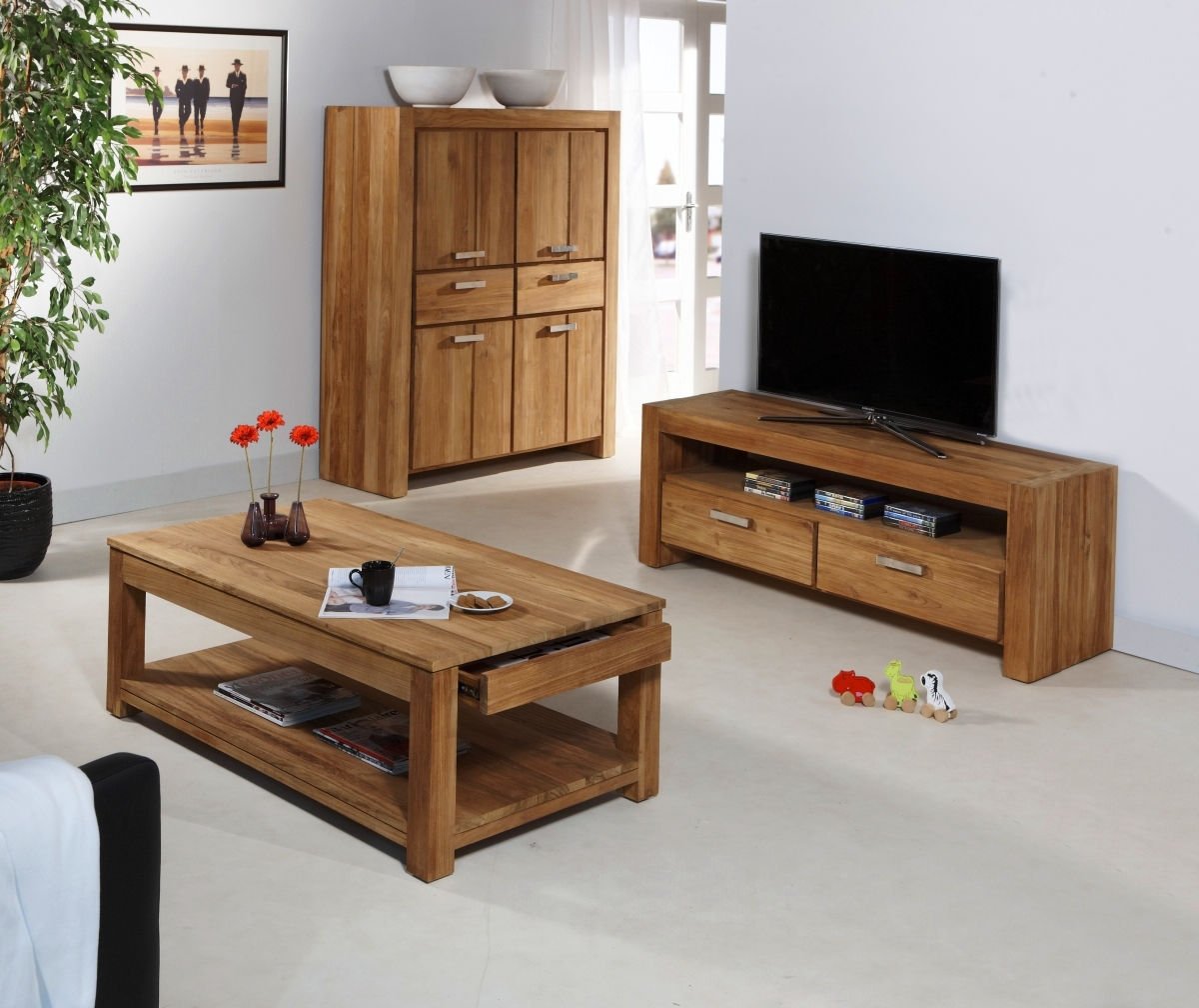 Cube - Teak TV Meubel | 150x47x55 - Strak design - view 4
