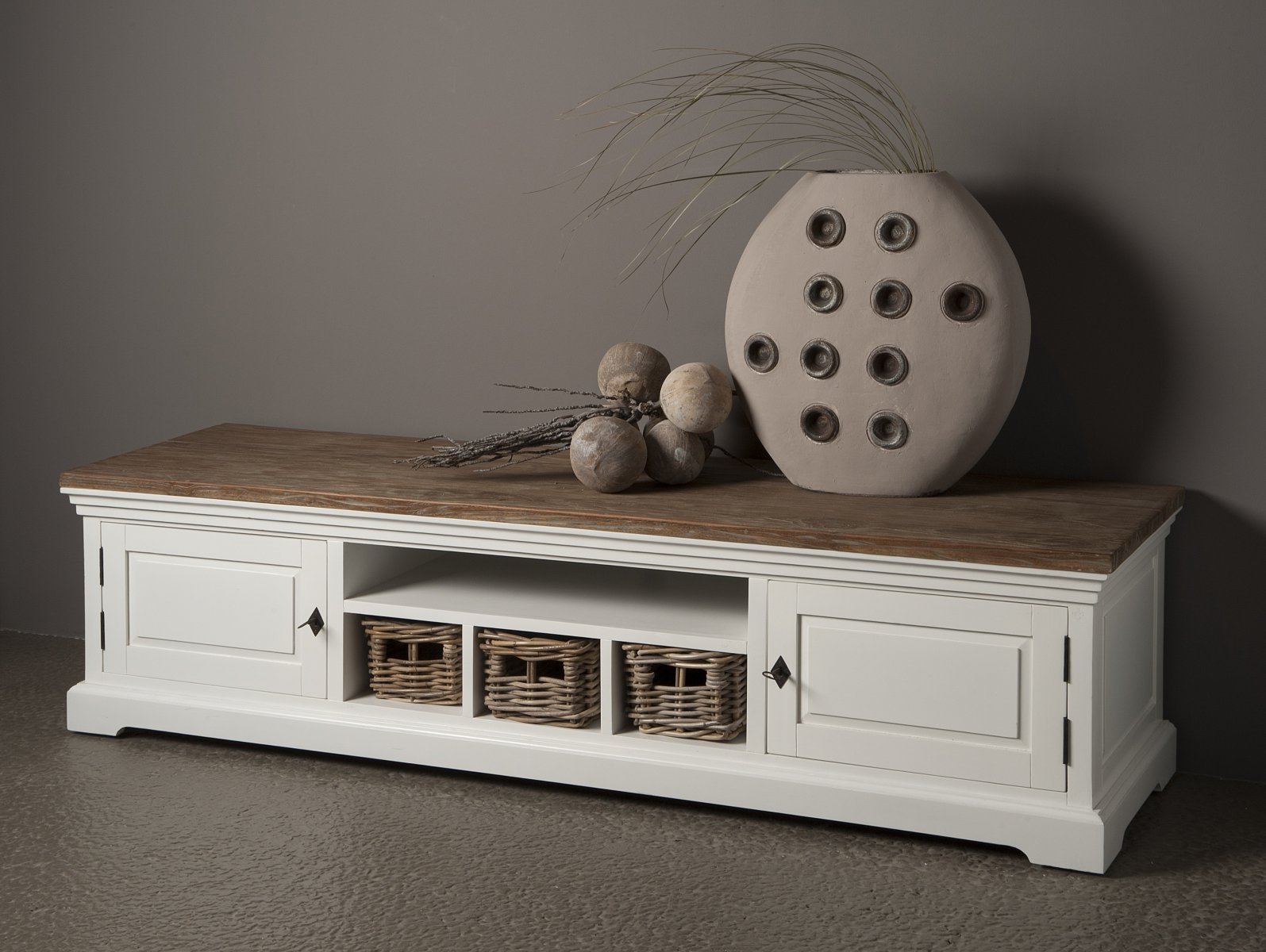 Napoli | Witte TV Meubel | 180x45x45 - TWR-EF0019 - alternate view