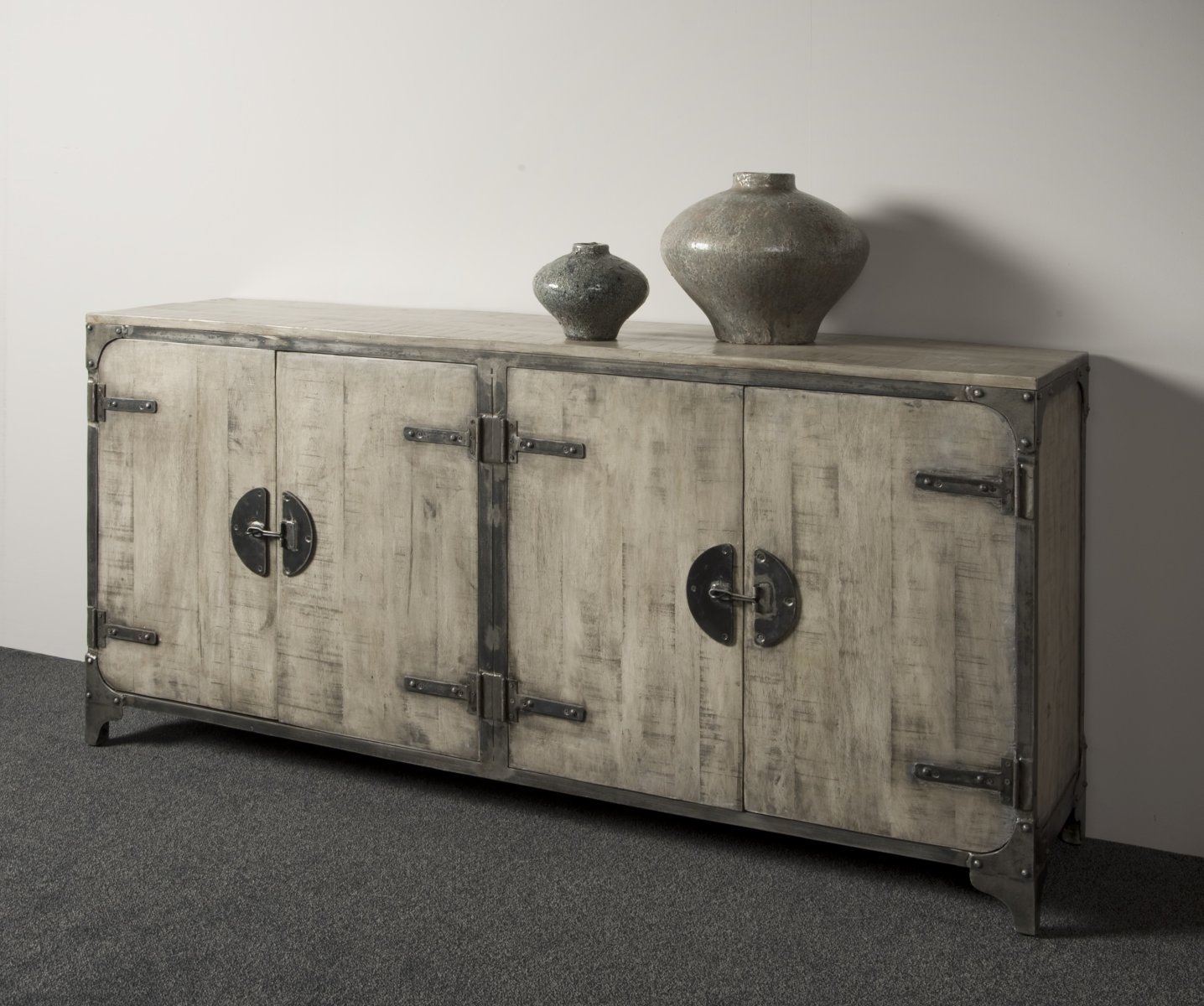 Basto Dressoir Grijs | 4 deurs | 180x40x89 - TWR-IF1033 - alternate view