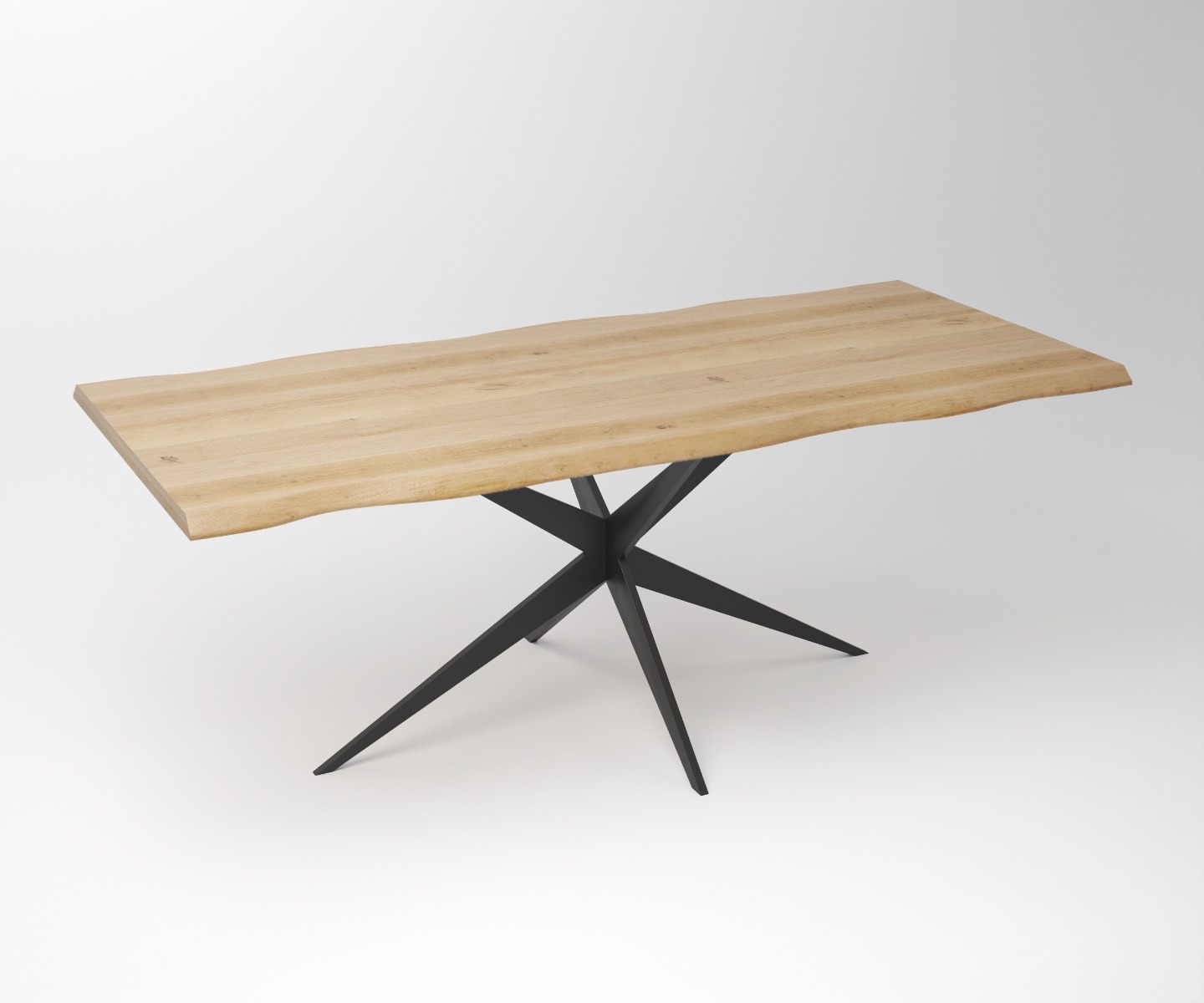 Eiken Boomstam Eettafel | Slab Edged-Fantasy Rex - Teakea.nl - view 4