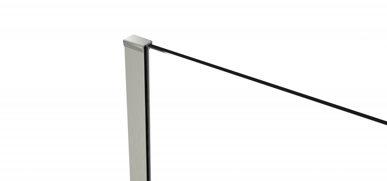 Van Rijn Products ST01MGS Ducha a ras de suelo con barra satinada 110cm cromo - view 3