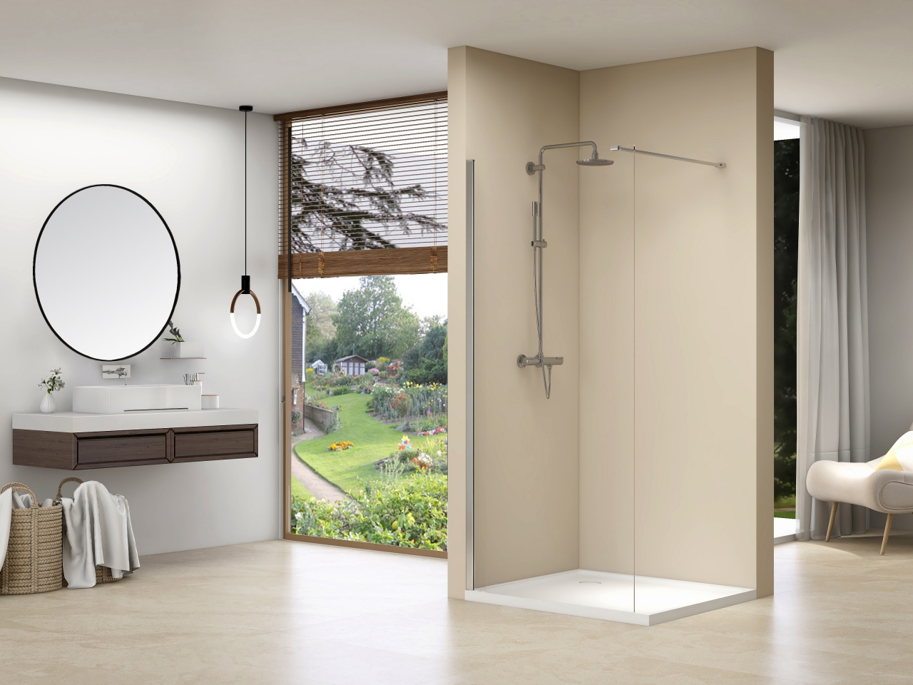 Van Rijn Products ST01M inloopdouche 120cm chroom - alternate view