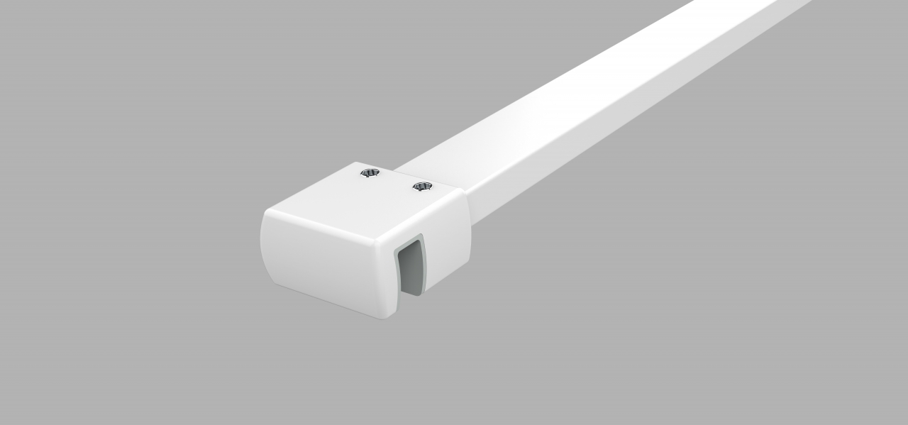 Van Rijn Products ST01MGR inloopdouche 90cm rookglas - wit - alternate view
