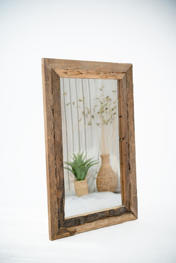 Spiegel Houten Frame Teak Rustiek 120 x 80  - alternate view