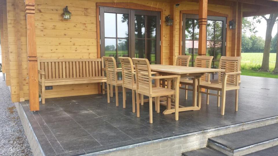 Stacker stapelbare tuinstoelen met uitschuifbare tuintafel  - view 4