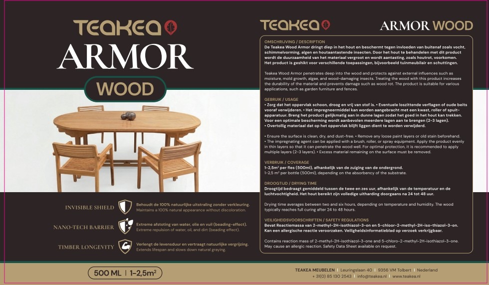 Teakea Nano Caoting Wood Armor - alternate view