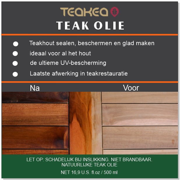 Teak Tuinmeubel Olie | Natuurlijke Biologische  Teakolie 500 ml  - TK-TEAKOLIE-NATUREL - view 3