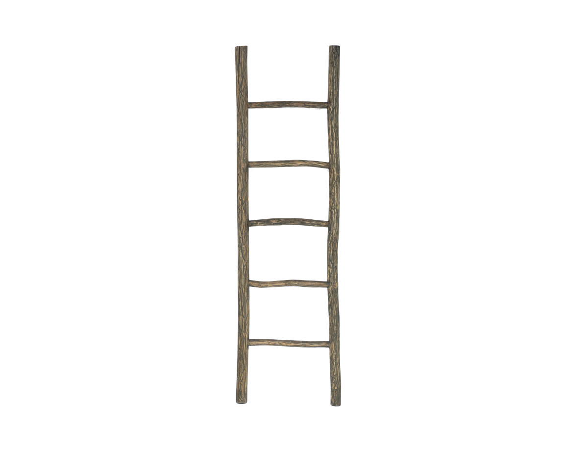 Houten decoratie ladder | Carved Bruin | 50x5x175 - TK-DL-50-5-175-BRUIN-CARVED - view 4