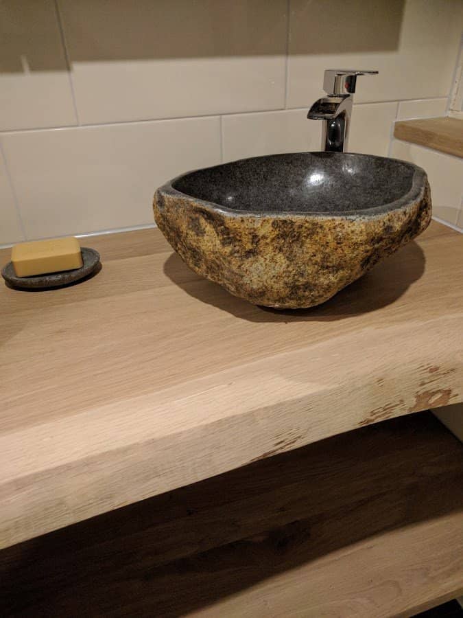 Eiken Boomstam Wastafelblad | 40-300x50x4.5 - view 3