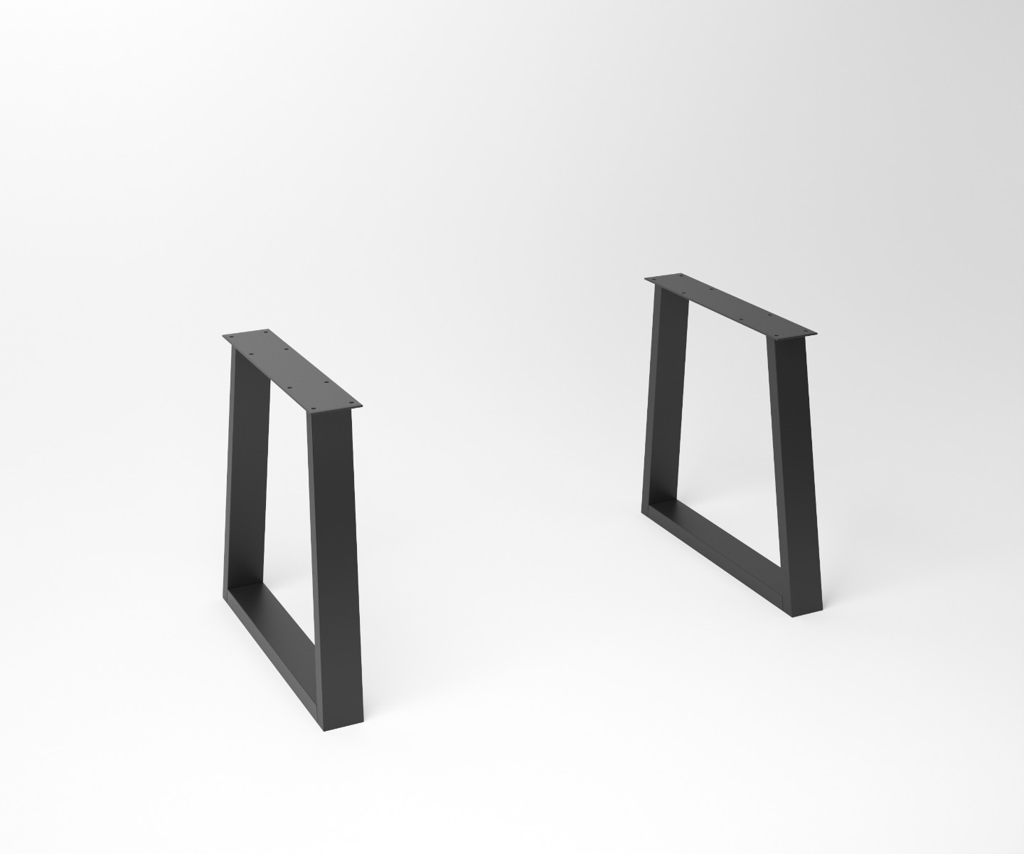 Notenhouten eettafel Duncan | 2-Trapezium Fineline Frame Black - alternate view