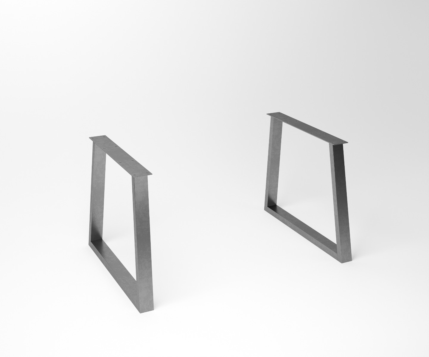 Notenhouten eettafel Duncan | 2-Trapezium – Fineline Stainless Steel Frame - alternate view