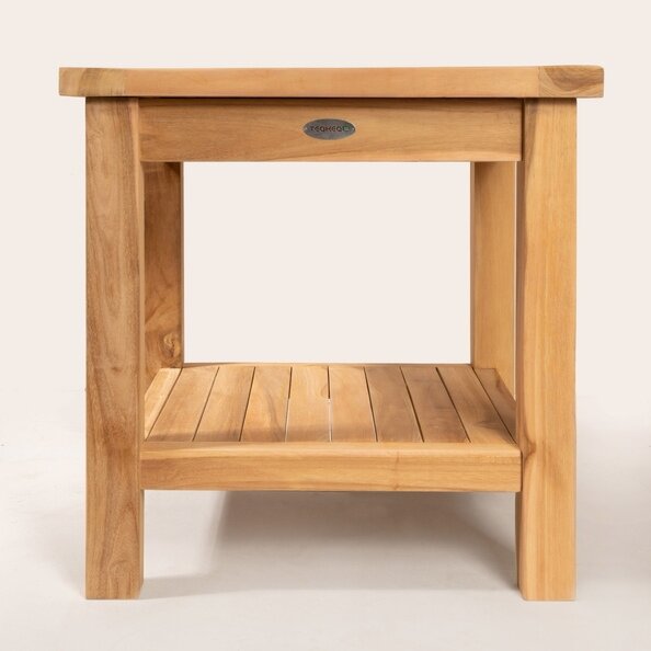 Teakea Teakhouten Tuinset met 2-persoons Beaufort tuinbank en vierkante bijzettafel met onderblad – compacte en stijlvolle set van FSC teak

 - view 4