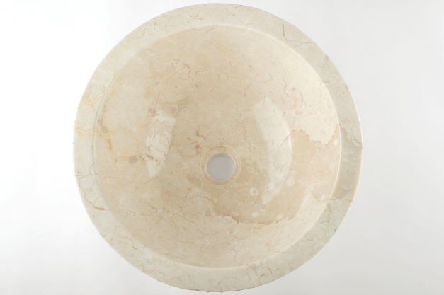 Waskom Creme Marmer 40 rond x 15 hoog Badkamer - view 4