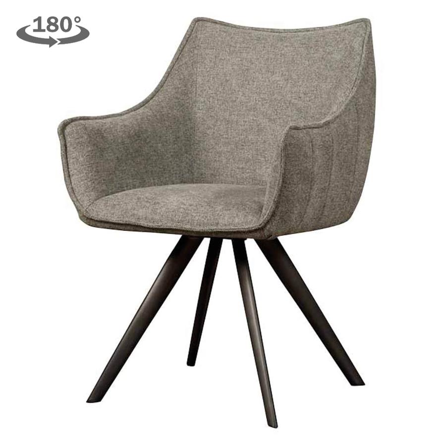 Riviera Armstoel - fabric Brego 09 middle grey (draaibaar) - alternate view