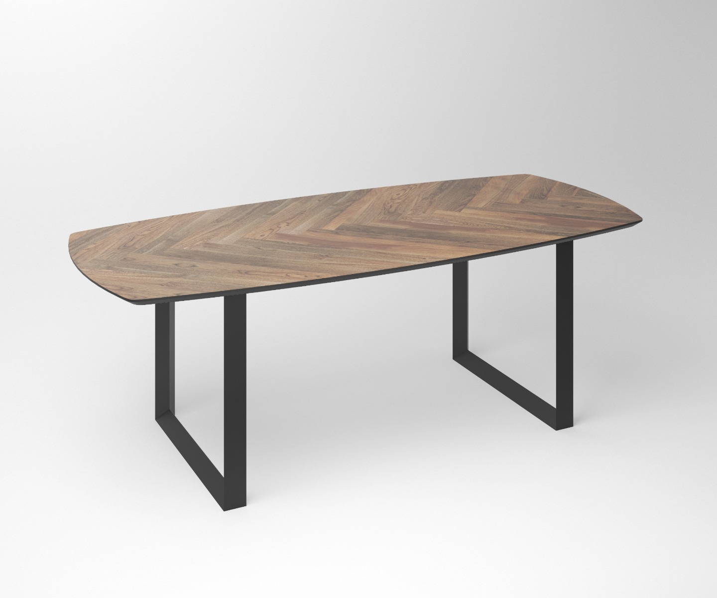 Notenhouten eettafel Tusk met U Fantasy Onderstel - view 3