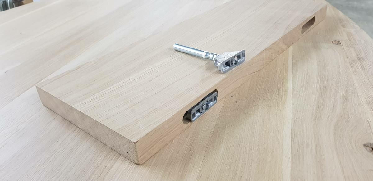 Eiken Wandplank 120 x 25 x 4 dik | Blinde Muurbevestigingen - view 4