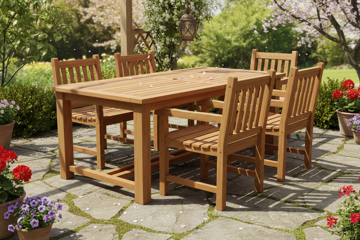 Teakea Windsor Tuinstoel | Vaste Armstoel | Massief FSC Teak - view 3