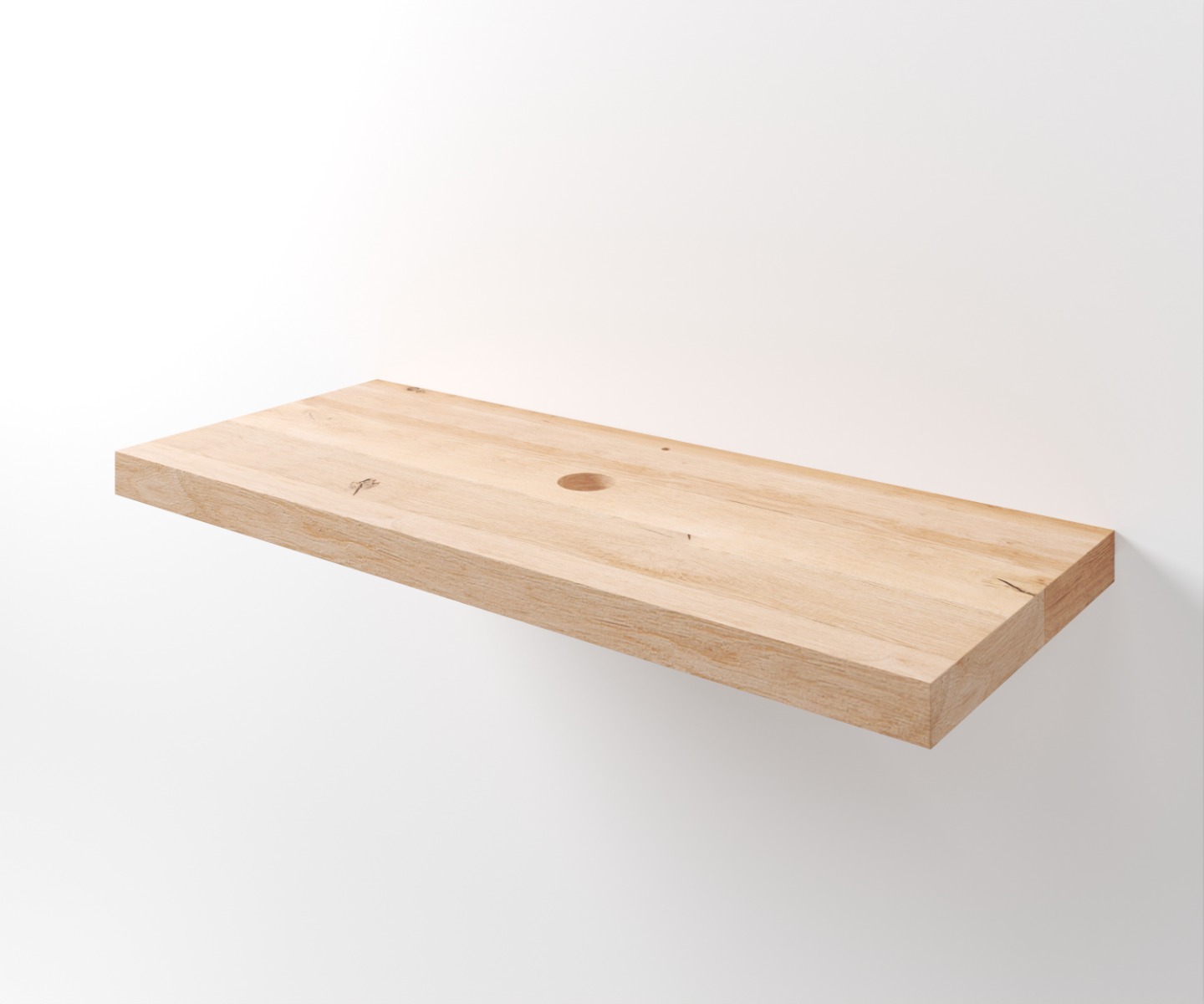 Eiken wastafelblad 5 cm dik | Eiken badmeubel paneel - view 3