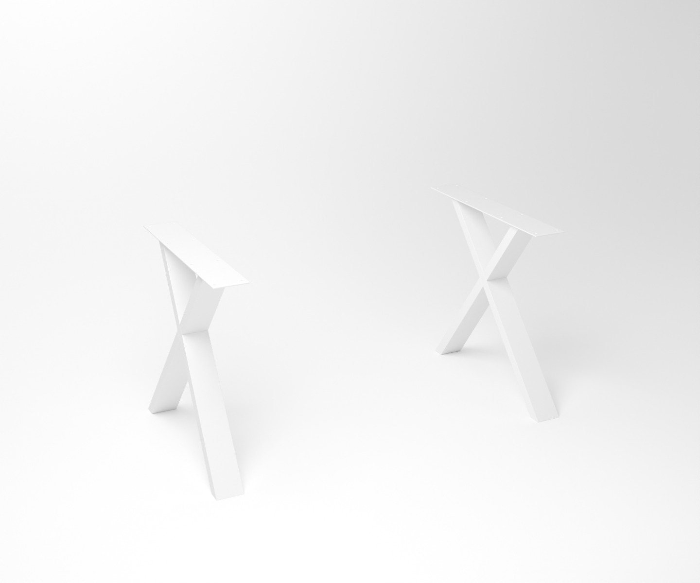Notenhouten Eettafel Tusk | 3-X Fineline Frame Wit - alternate view