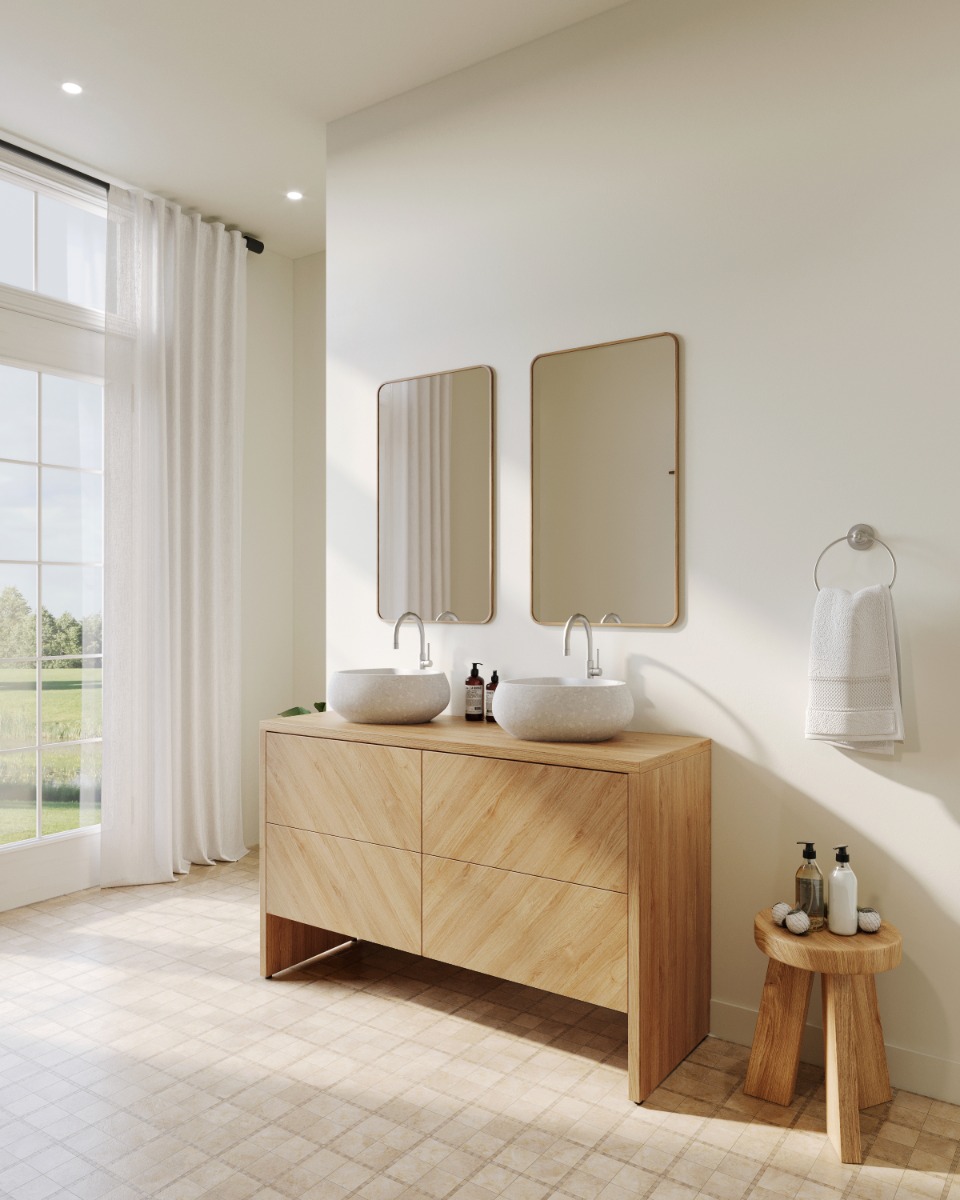Eiken dressoir Badmeubel Staand | Massief Hout - view 3