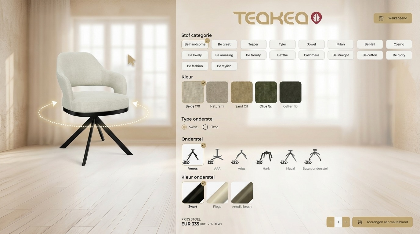 Teakea stoel configurator firenze 3d banner - Teakea Ontwerp je stoel